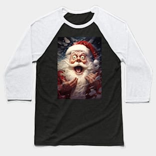 Santa Claus Scream Baseball T-Shirt